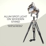 AK007 Alum Spot Light On Wooden Stand 